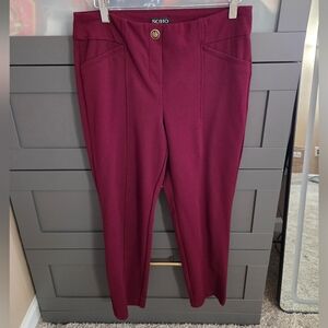 SOHO Women's Burgundy Pants